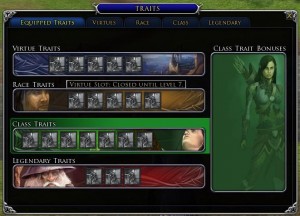 Trait Window - new character